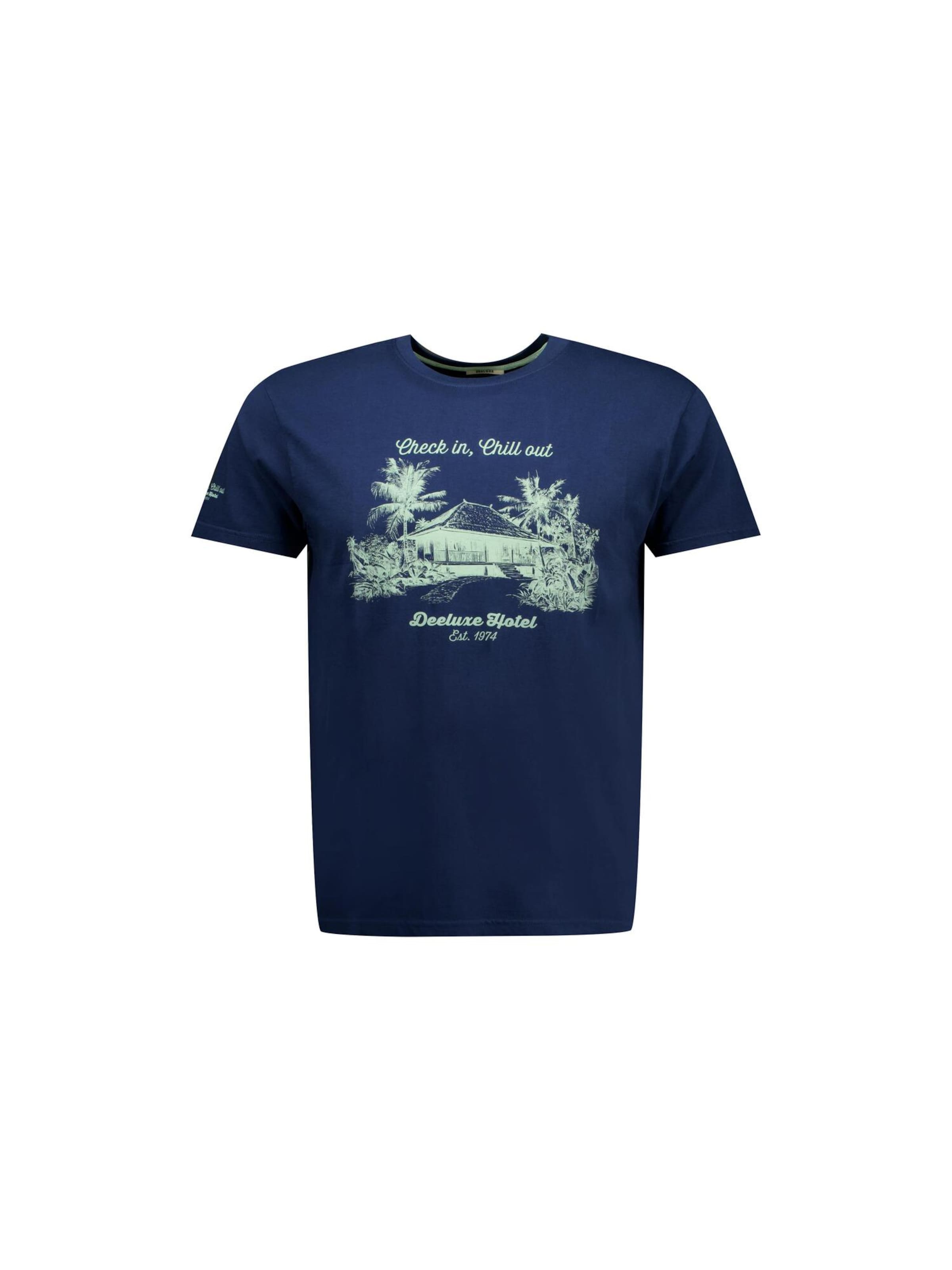 T-Shirt ' JUNGLE ' Deeluxe en bleu : devant