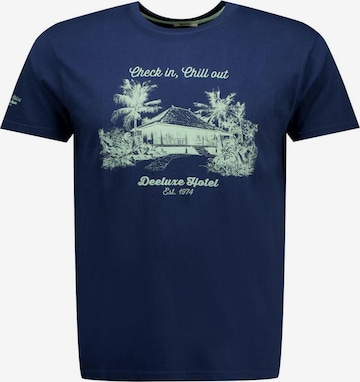 T-Shirt ' JUNGLE ' Deeluxe en bleu : devant