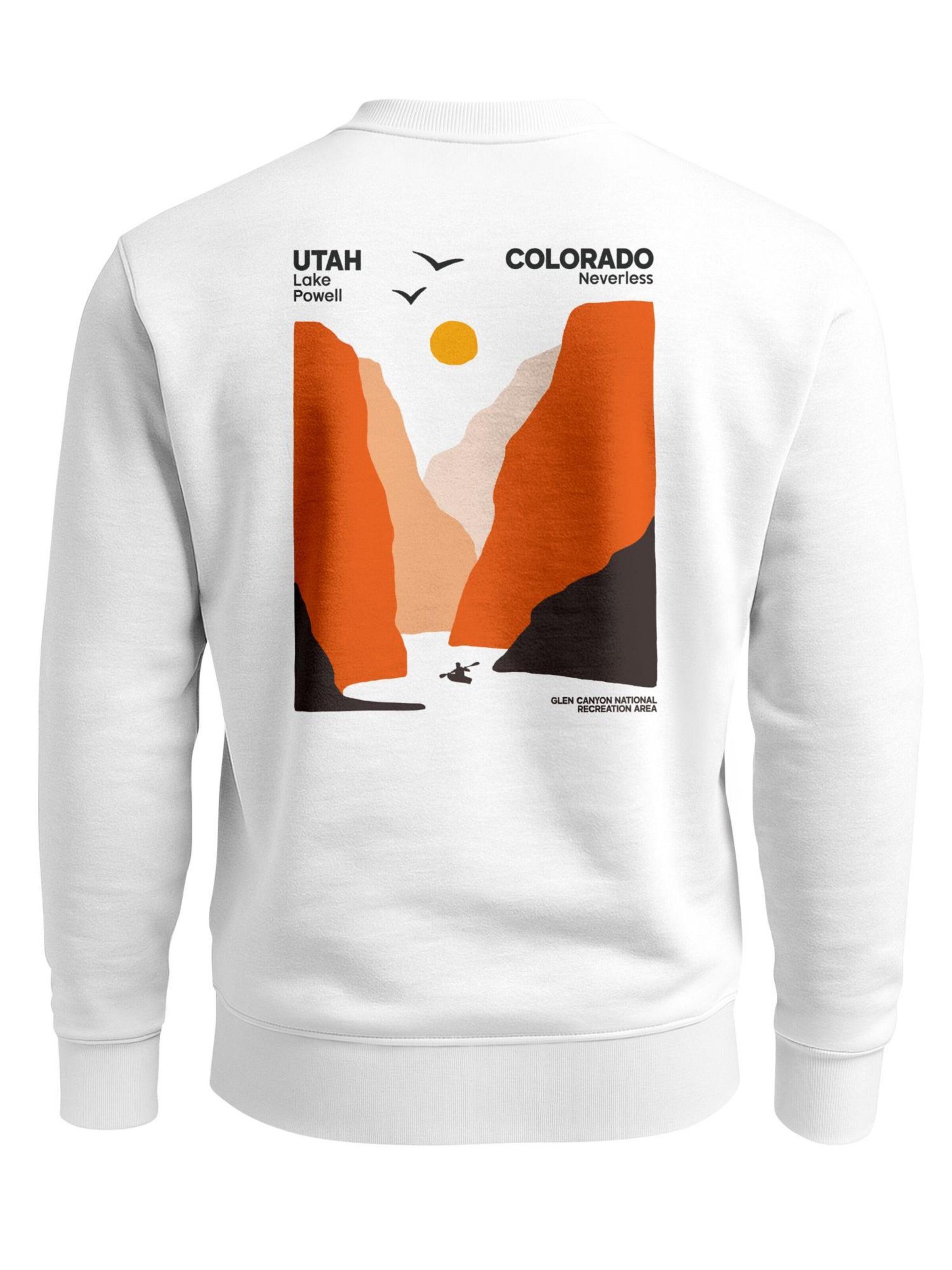 Neverless Sweatshirt 'Colorado River' in White