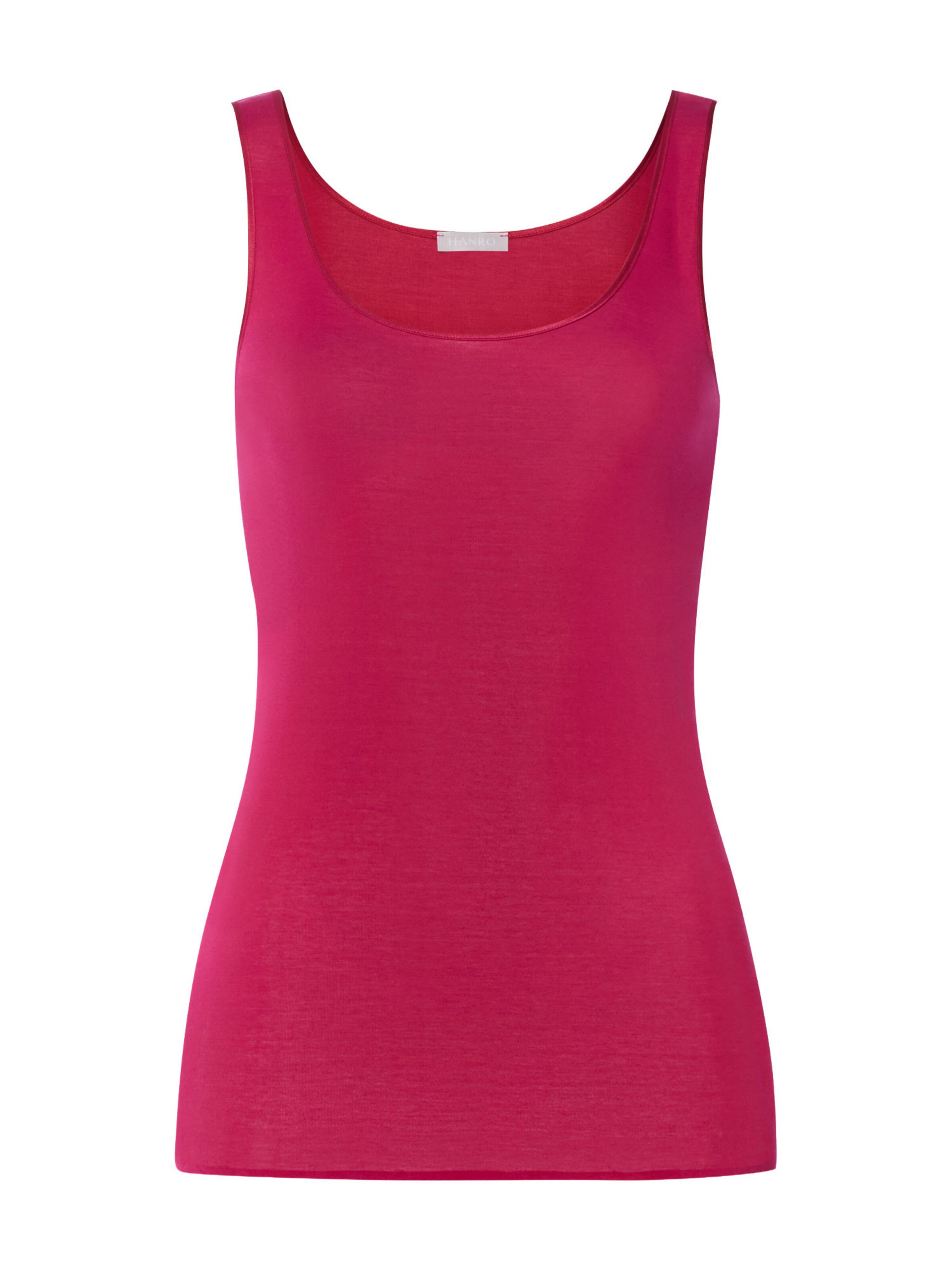 Hanro Top ' Cotton Seamless ' in Red: front