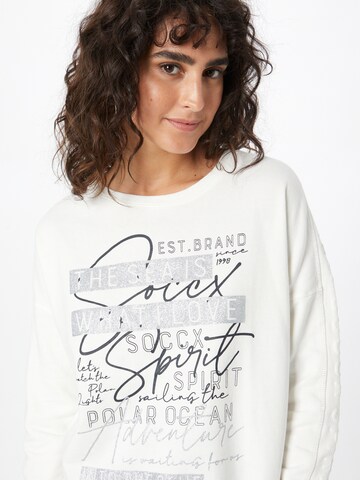 Soccx Sweatshirt 'Into The Blue' in Beige