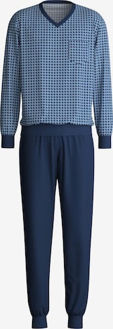 CALIDA Long Pajamas 'Relax Streamline' in Blue: front