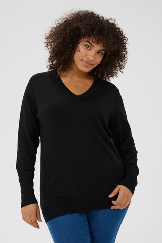 Pull-over KAFFE CURVE en noir : devant