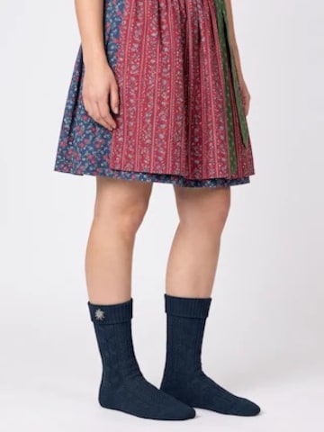 celodoro Traditional Socks 'Tradition' in Blue: front