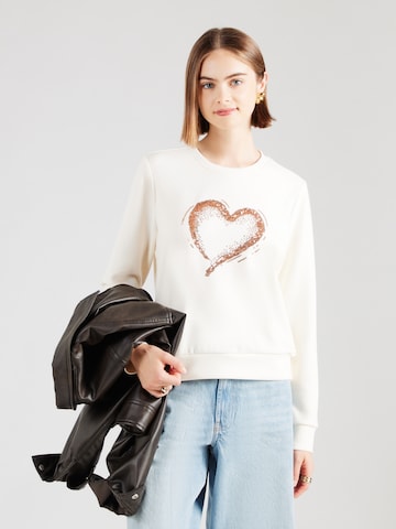 ONLYSweater majica 'ONLMARCY' - bijela boja: prednji dio