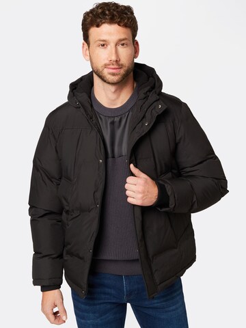 !Solid Winter Jacket in Black: front