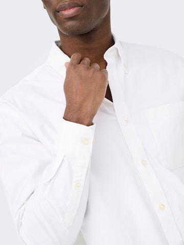 Only & Sons Regular fit Overhemd 'ONSOxford' in Wit