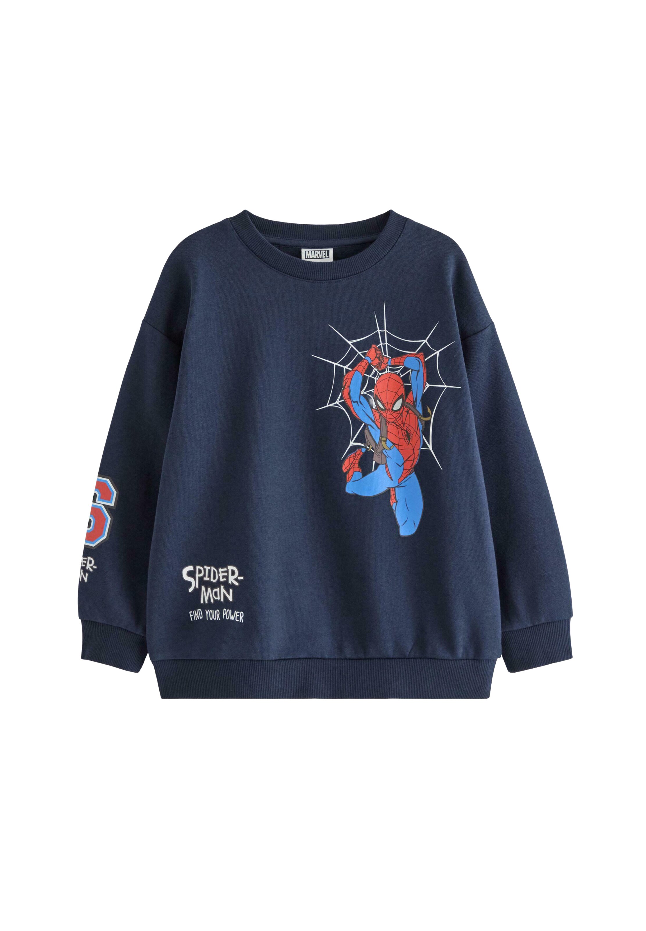Lindex Sweatshirt 'Spiderman' in 98 in navy / kobaltblau / rot / weiß, Produktansicht