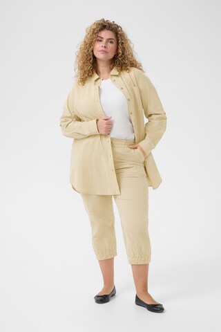 KAFFE CURVE Конический (Tapered) Штаны 'KCNana' в Бежевый