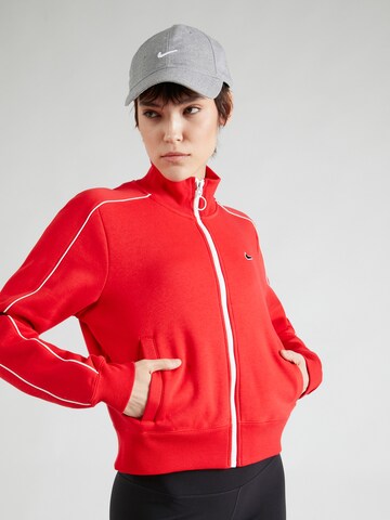 Nike Sportswear Zip-Up Hoodie in Red: front