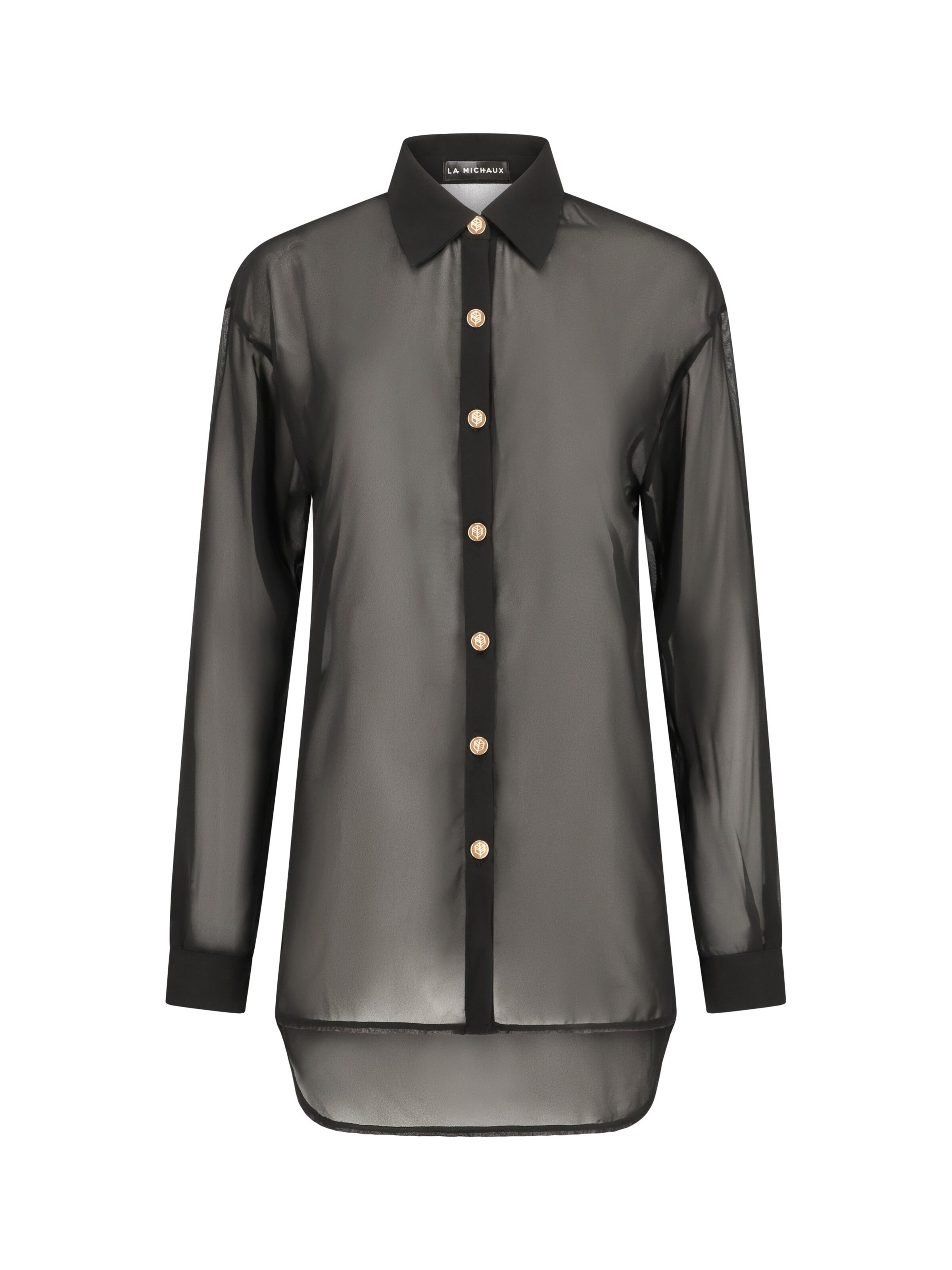 La Michaux Shirt 'LARA' in Zwart: voorkant