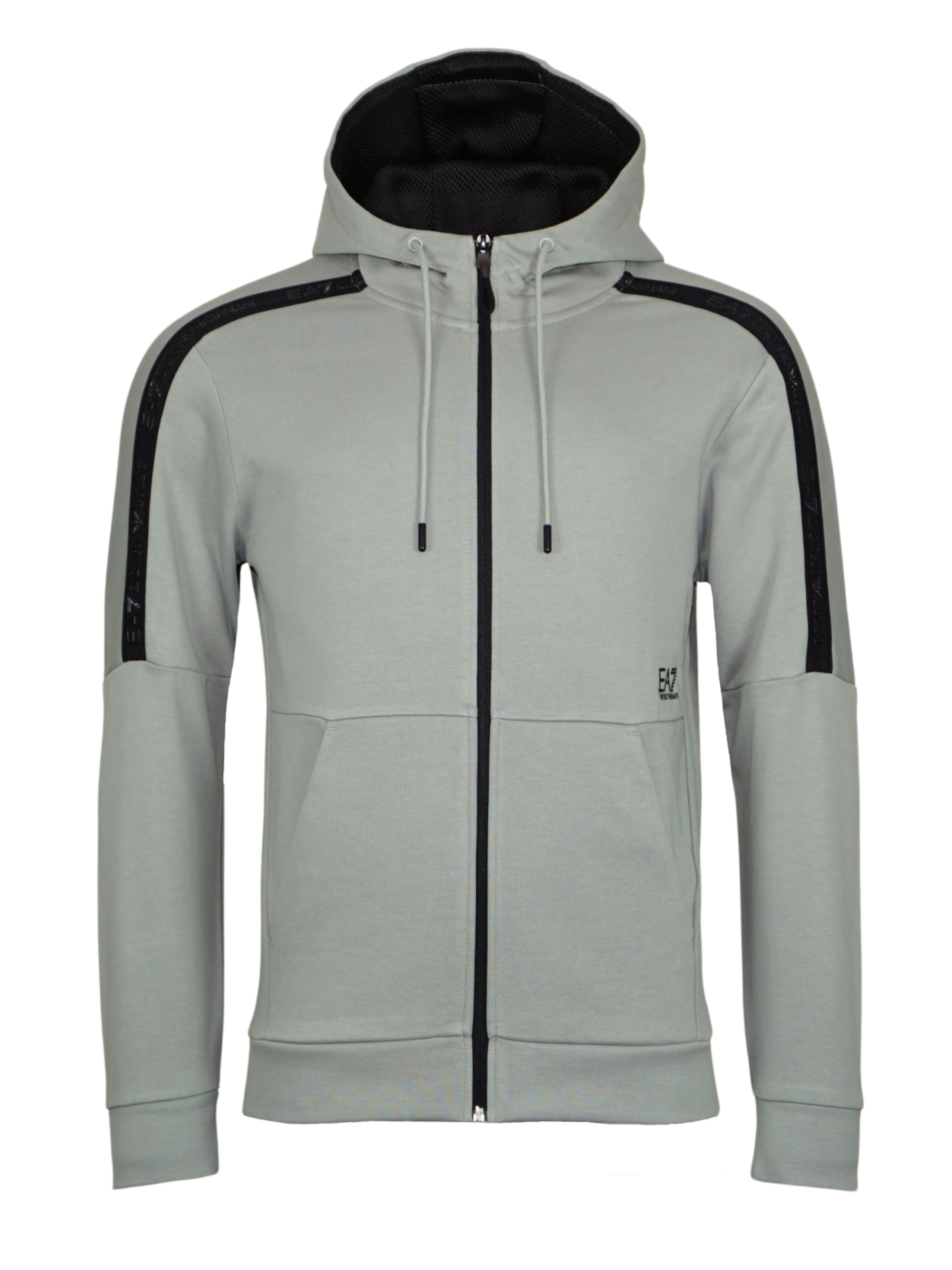 EA7 Emporio Armani Sweat jacket in Grey: front