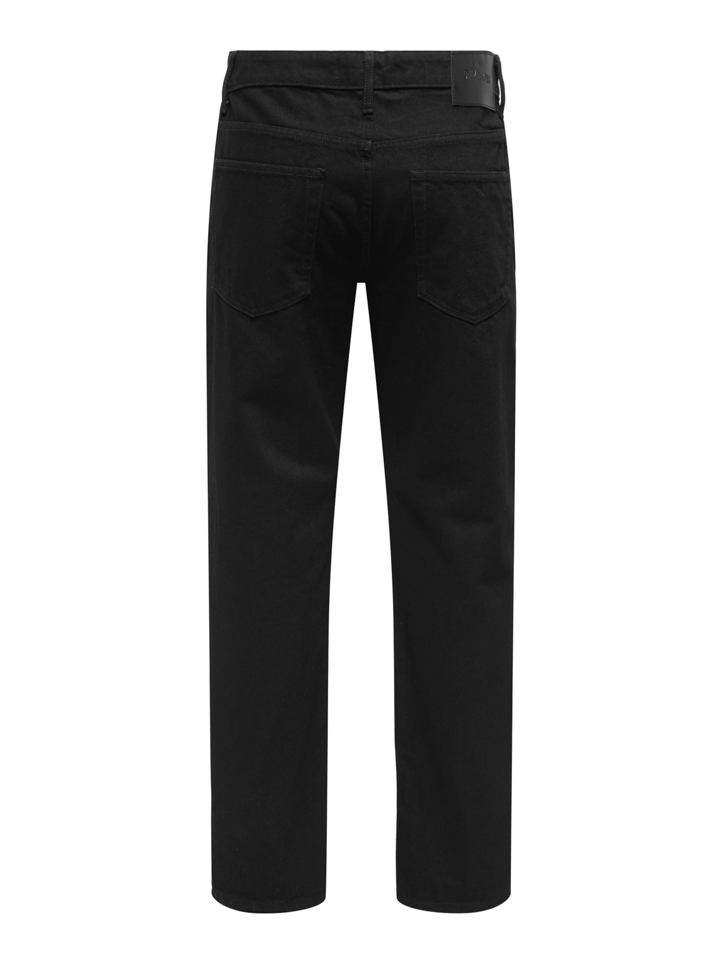 melns Only & Sons Standarta Džinsi 'ONSEdge'