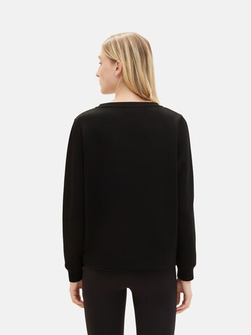 TOM TAILOR Sweatshirt in Zwart