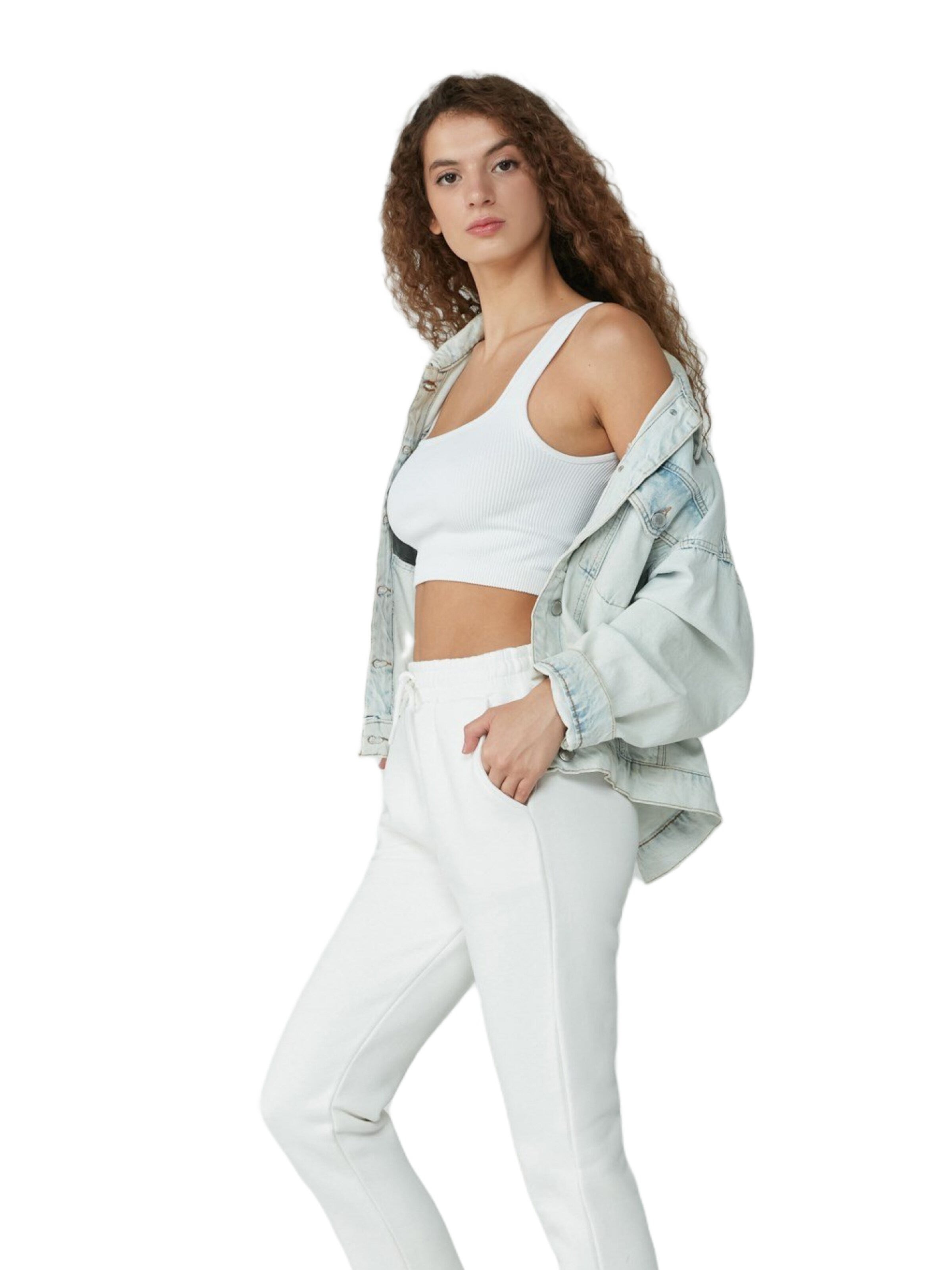 C&City Loosefit Hose in Weiß