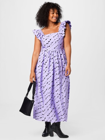 Selected Femme Curve Summer Dress 'Lara' in Purple
