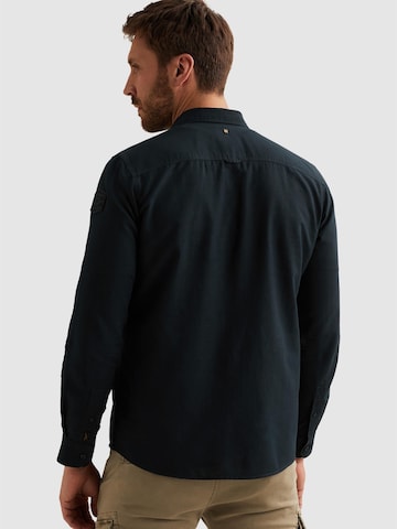 PME Legend Regular fit Skjorta 'Shirt jacket with check pattern and chest pockets' i blå