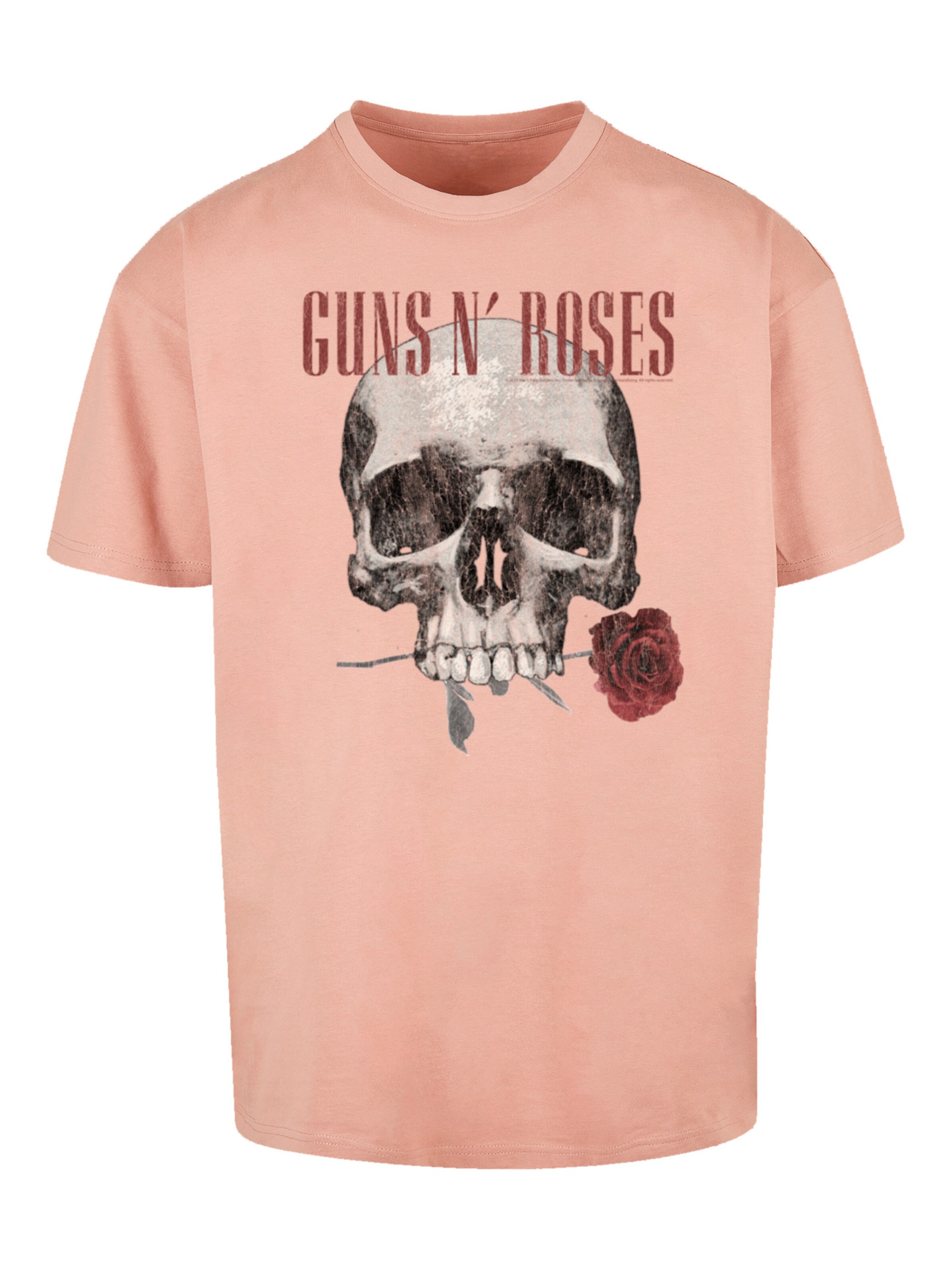 F4NT4STIC Shirt 'Guns 'n' Roses' in Beige: voorkant