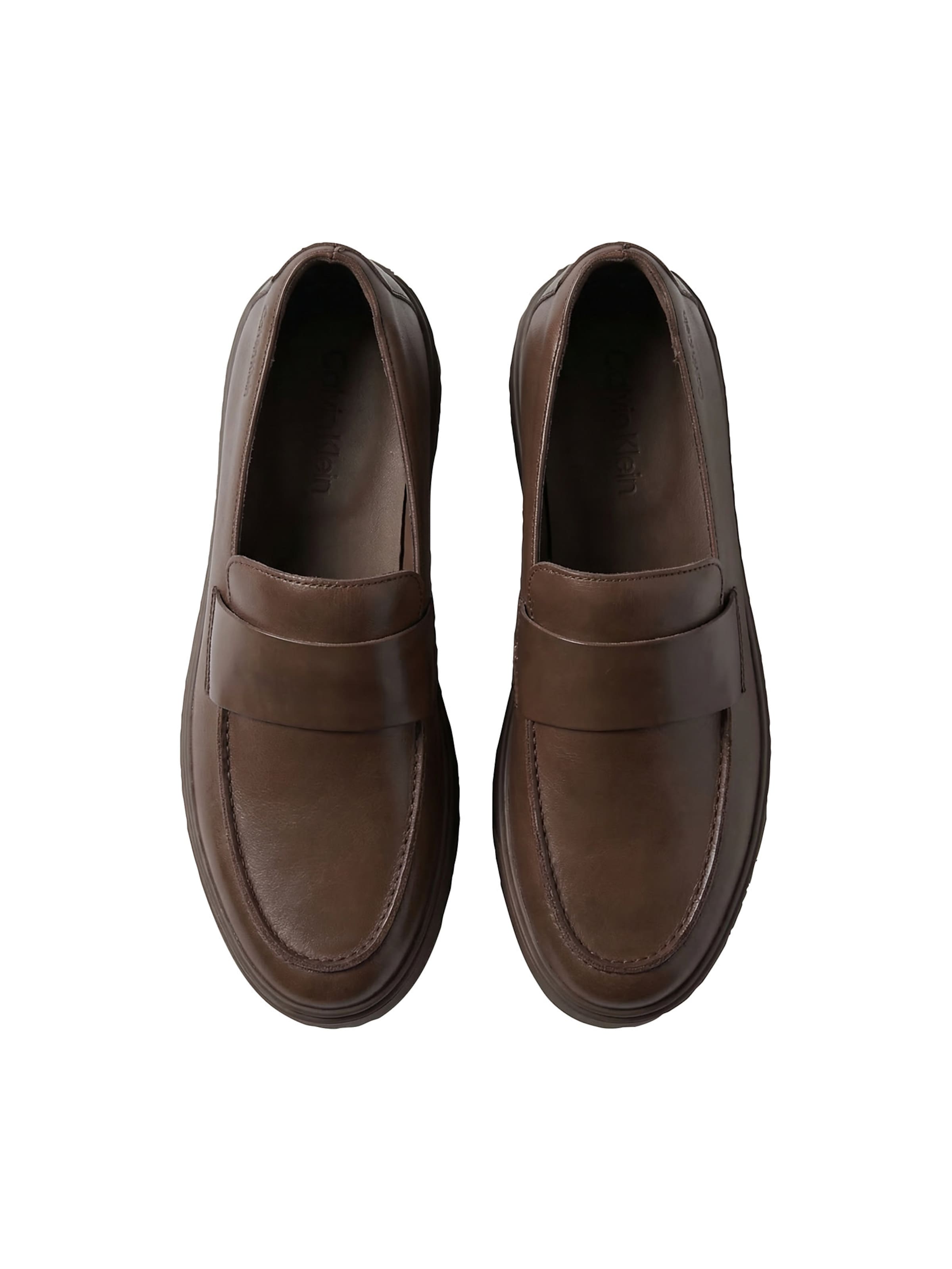 Calvin Klein Instappers in Bruin