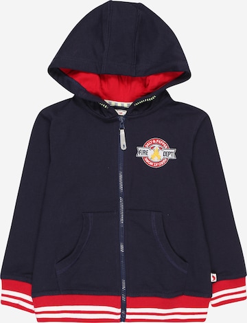 SALT AND PEPPER Zip-Up Hoodie 'Fire Chief' in Blue: front