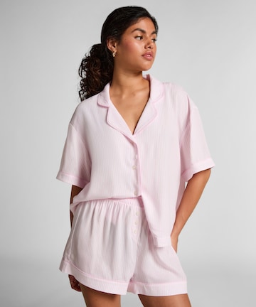 Hunkemöller Korte pyjama in Roze