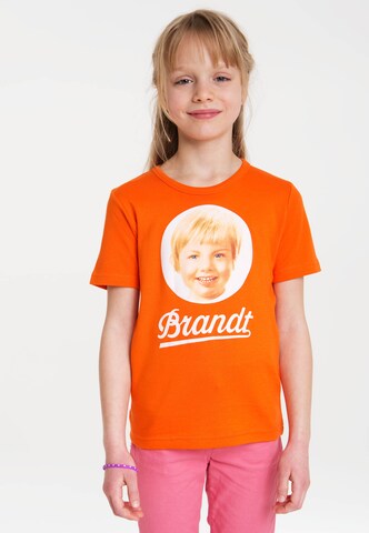 LOGOSHIRT T-Shirt 'Brandt Zwieback' in Orange: predná strana
