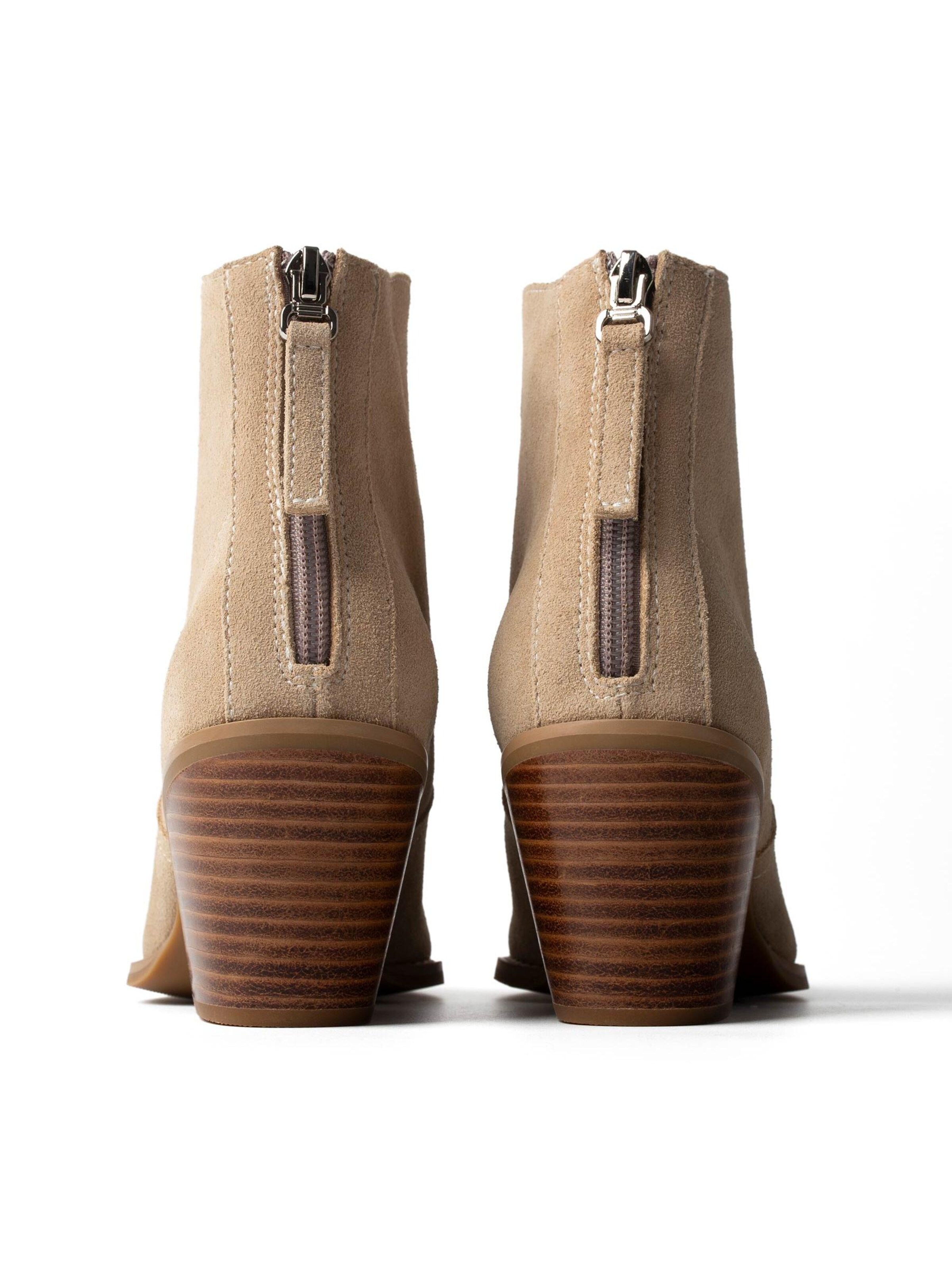 L37 HANDMADE SHOES Enkellaarsje 'IT'S NOT THE SAME' in Beige