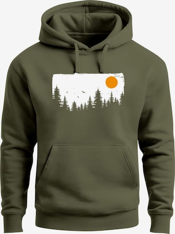 Neverless Sweatshirt 'Forest' in Grün: Vorderseite