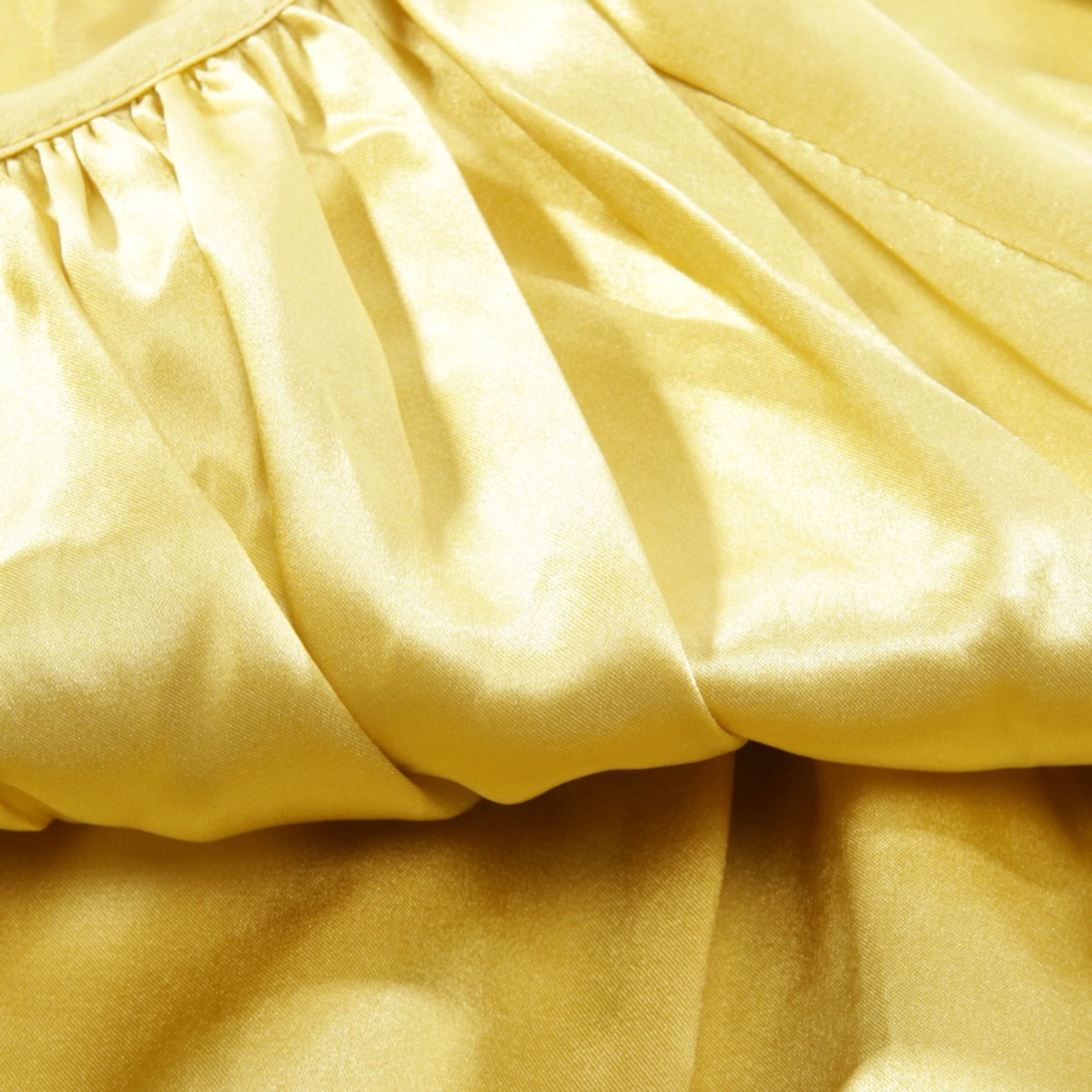 John Galliano Seidenkleid XXS in Gelb