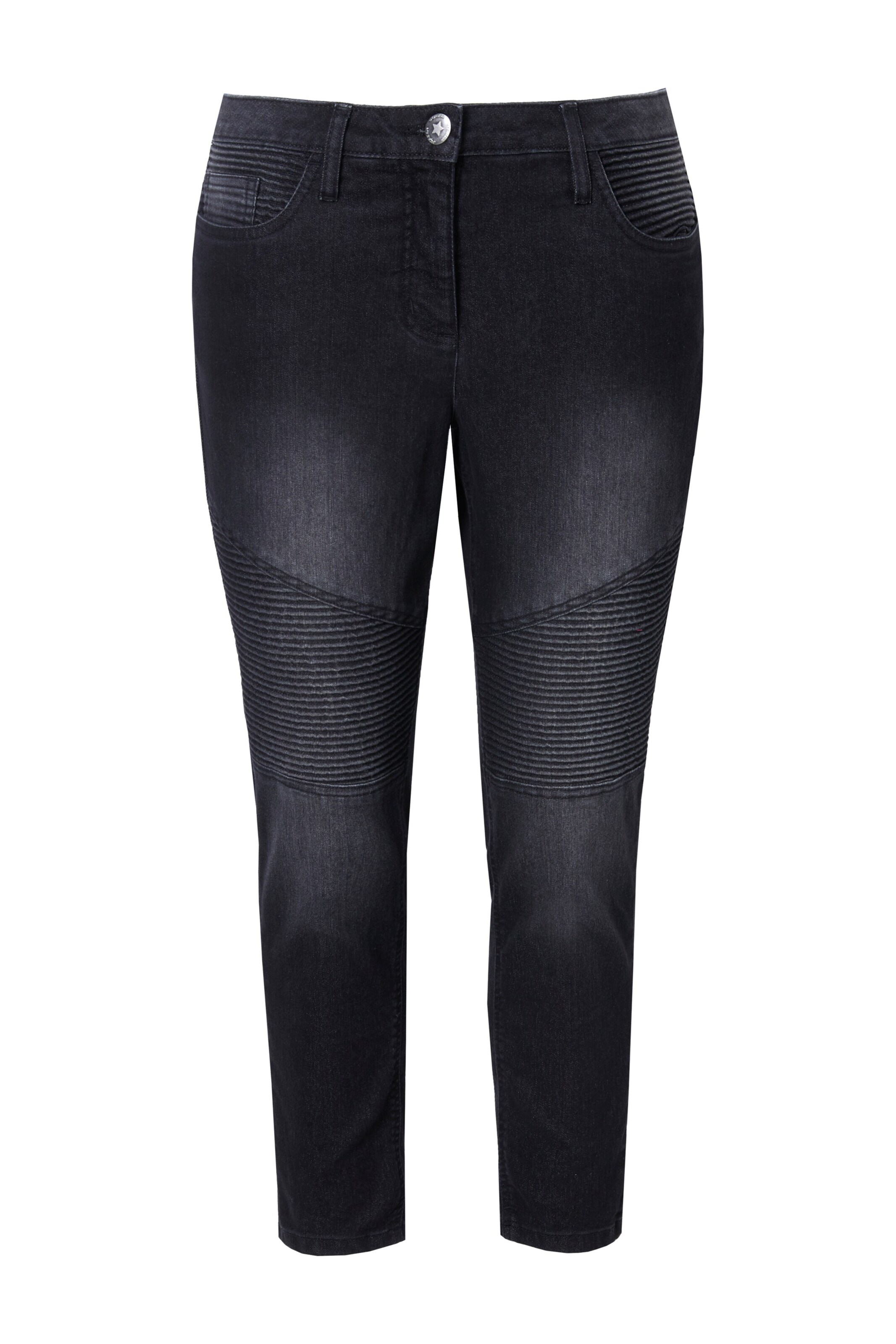Angel of Style Slimfit Jeans in Zwart: voorkant