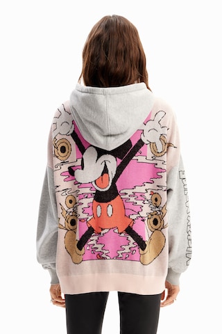 Desigual - Sudadera con cremallera 'Mickey Mouse' en gris: frente