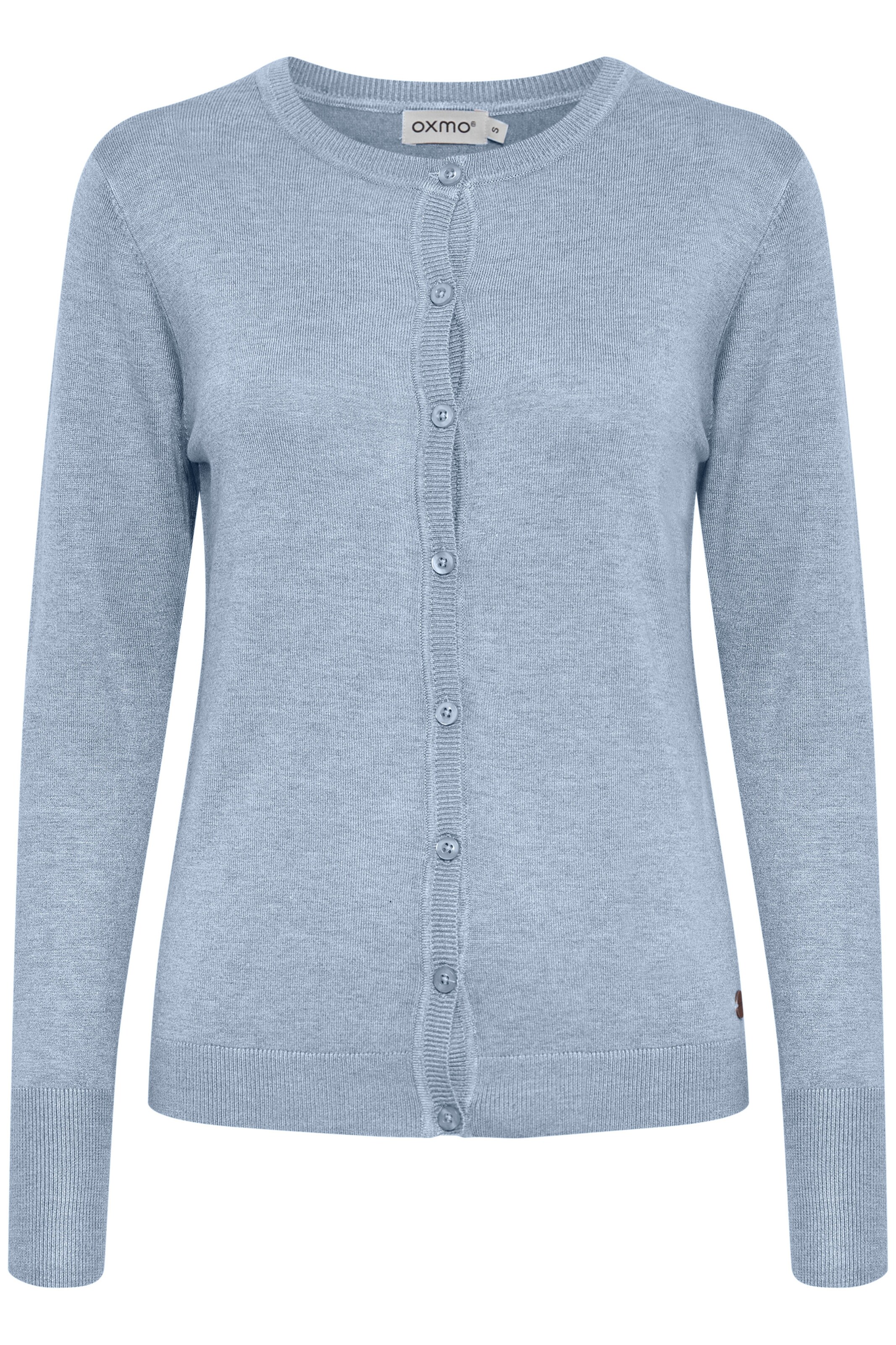 Oxmo Gebreid vest 'Hlin' in de kleur Blauw / Lichtblauw / Blauw gemêleerd, Productweergave