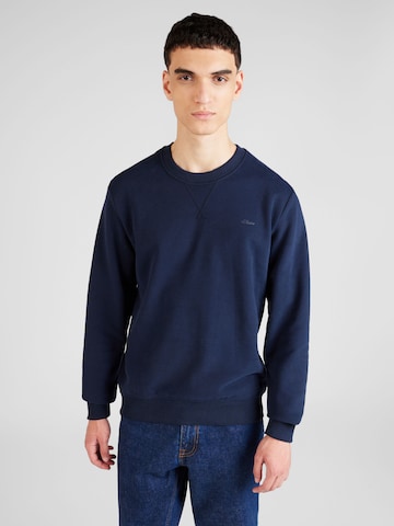 s.Oliver Sweatshirt in Blauw: voorkant