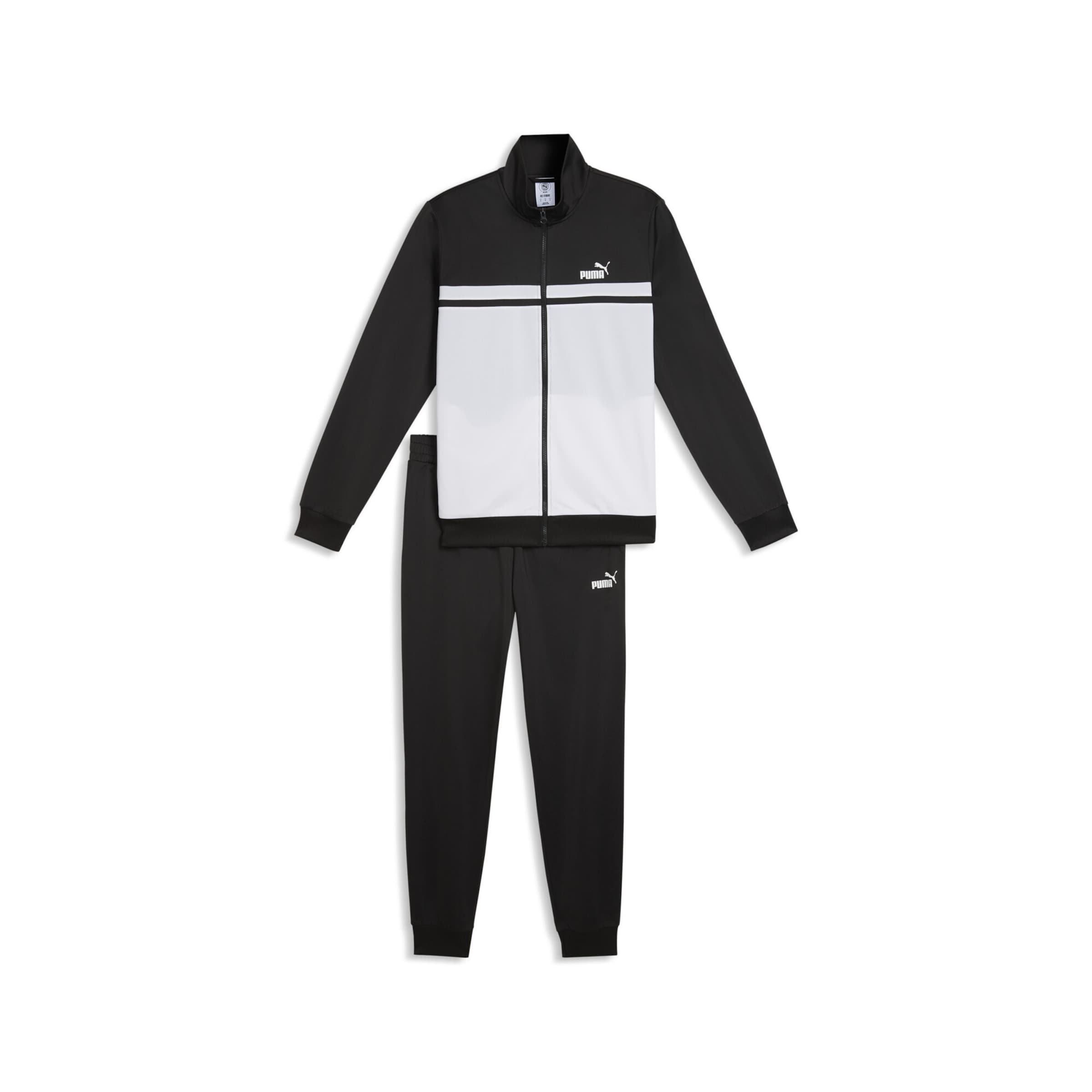 PUMA Trainingspak in Zwart: voorkant