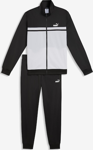 PUMA Trainingspak in Zwart: voorkant