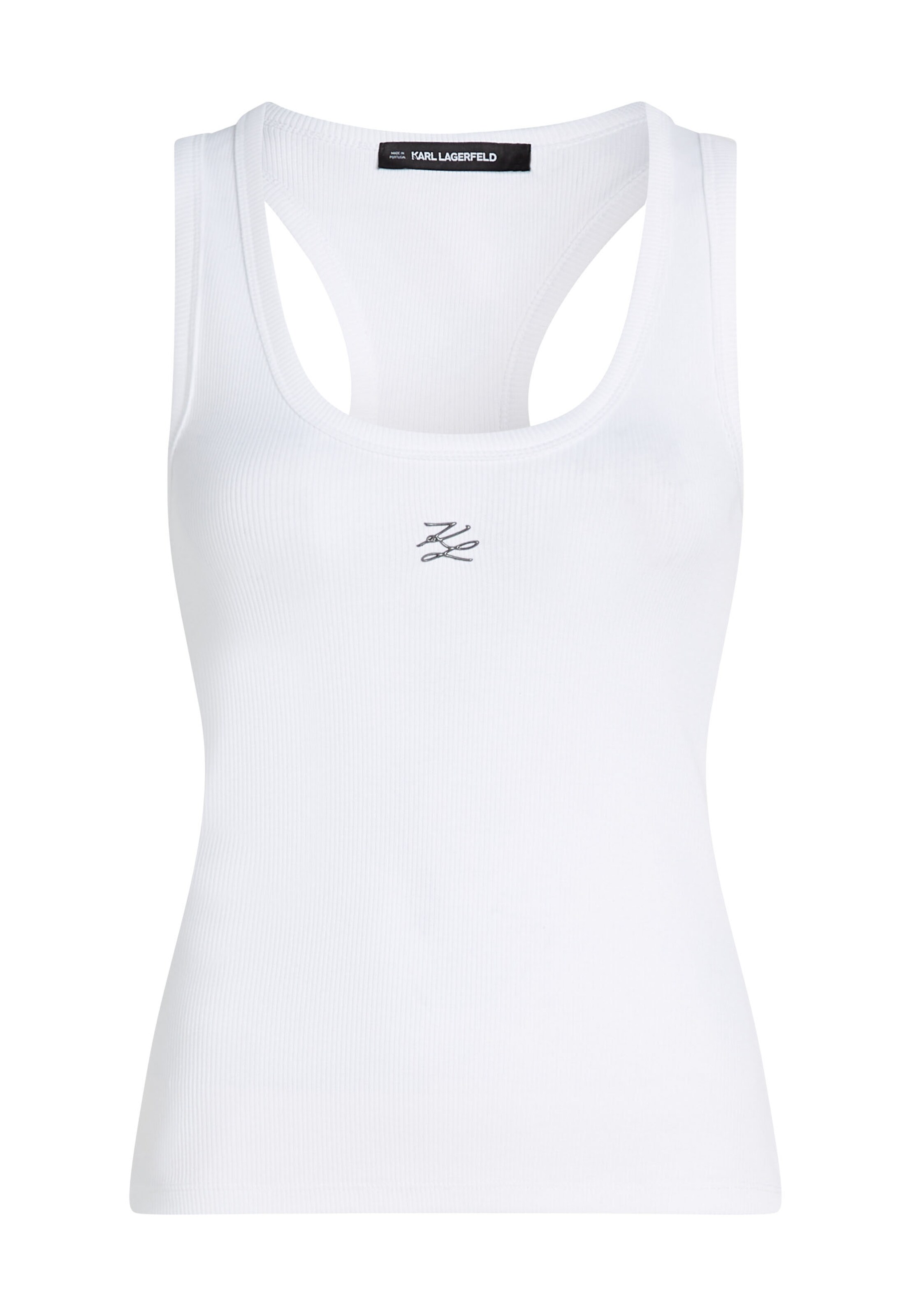 Karl Lagerfeld Top in Wit: voorkant