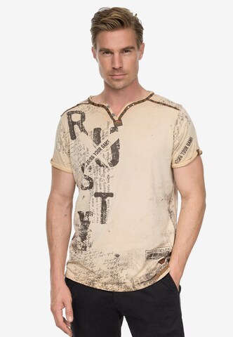 Rusty Neal Shirt in Beige: voorkant