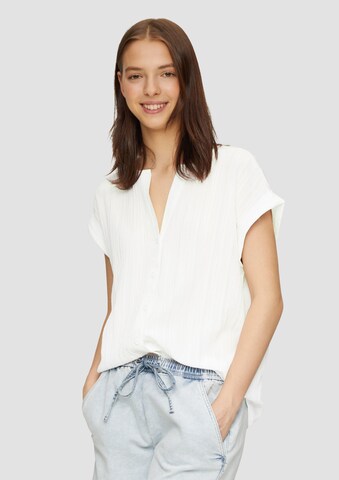 QS Blouse in White: front
