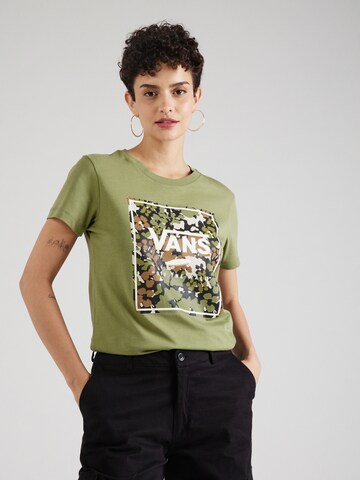 Tricou de la VANS pe verde: față