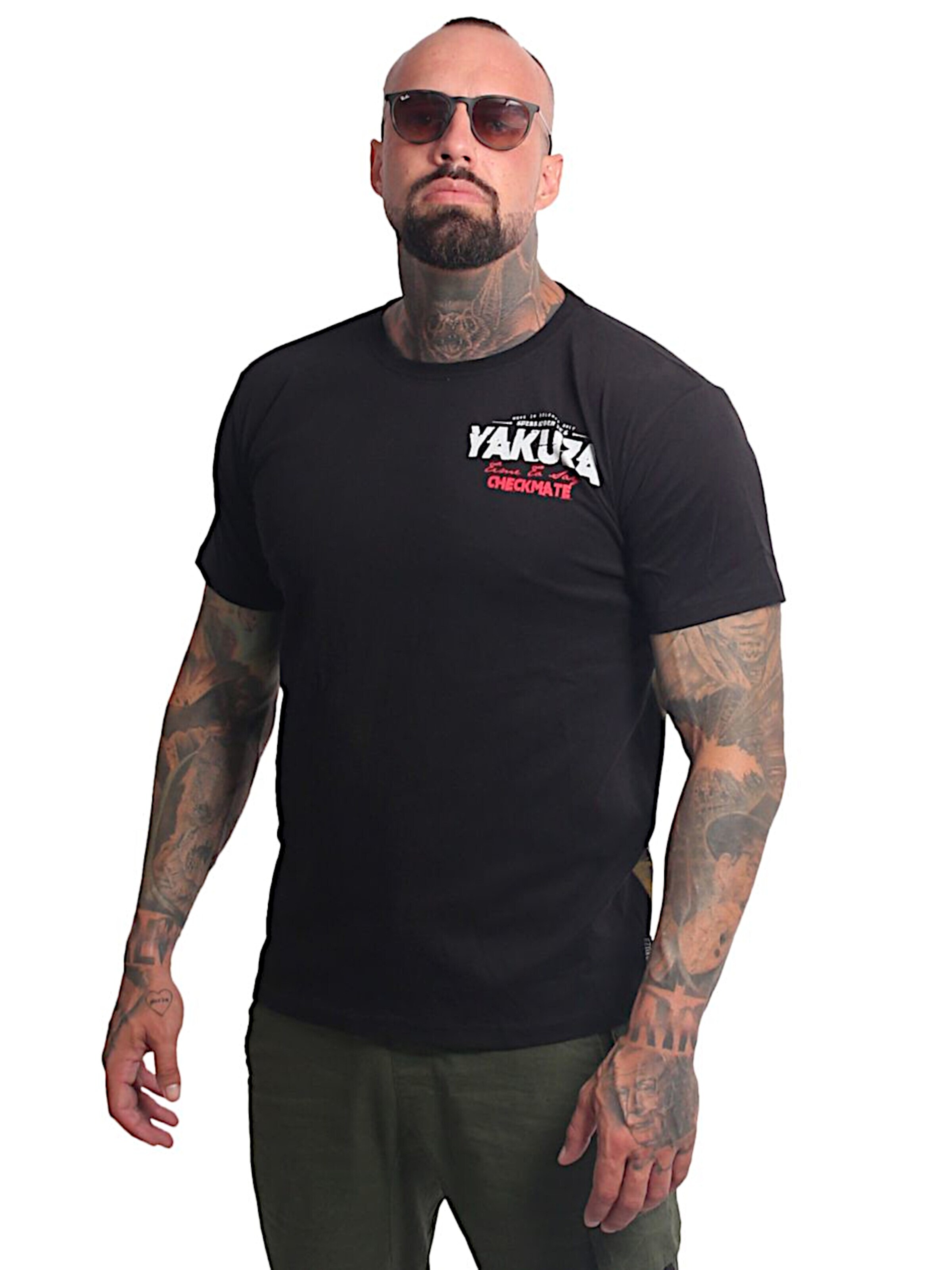 Yakuza Shirt 'Checkmate' in Black: front