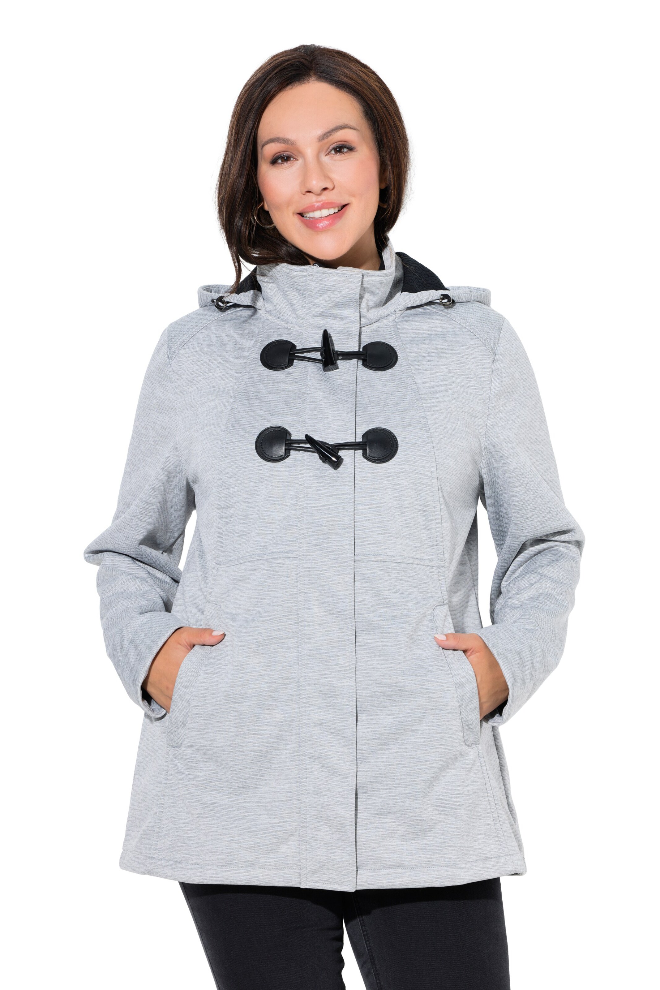 Ulla Popken Functionele jas in Grijs: voorkant