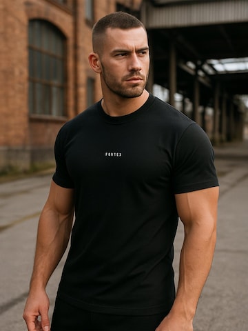 Fortex Fitness Koszulka 'Everyday T-shirt' w kolorze czarny