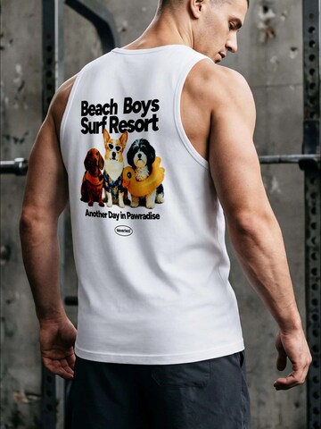 Neverless Shirt 'Beach Dogs' in White