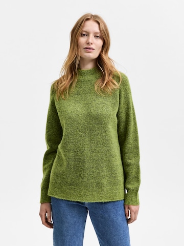 SELECTED FEMME Пуловер 'Lulu' в зелено: отпред