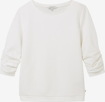 Felpa di TOM TAILOR DENIM in bianco: frontale