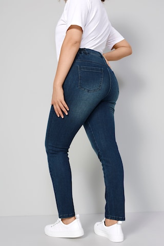 Coupe slim Jean MIAMODA en bleu