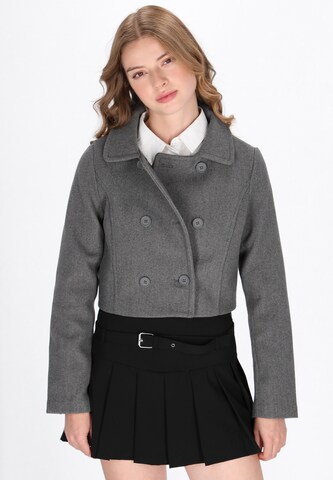 MYMO Φθινοπωρινό και ανοιξιάτικο μπουφάν σε γκρι: μπροστά