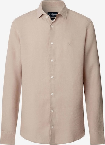 Hackett London Regular fit Button Up Shirt 'ESS' in Beige: front