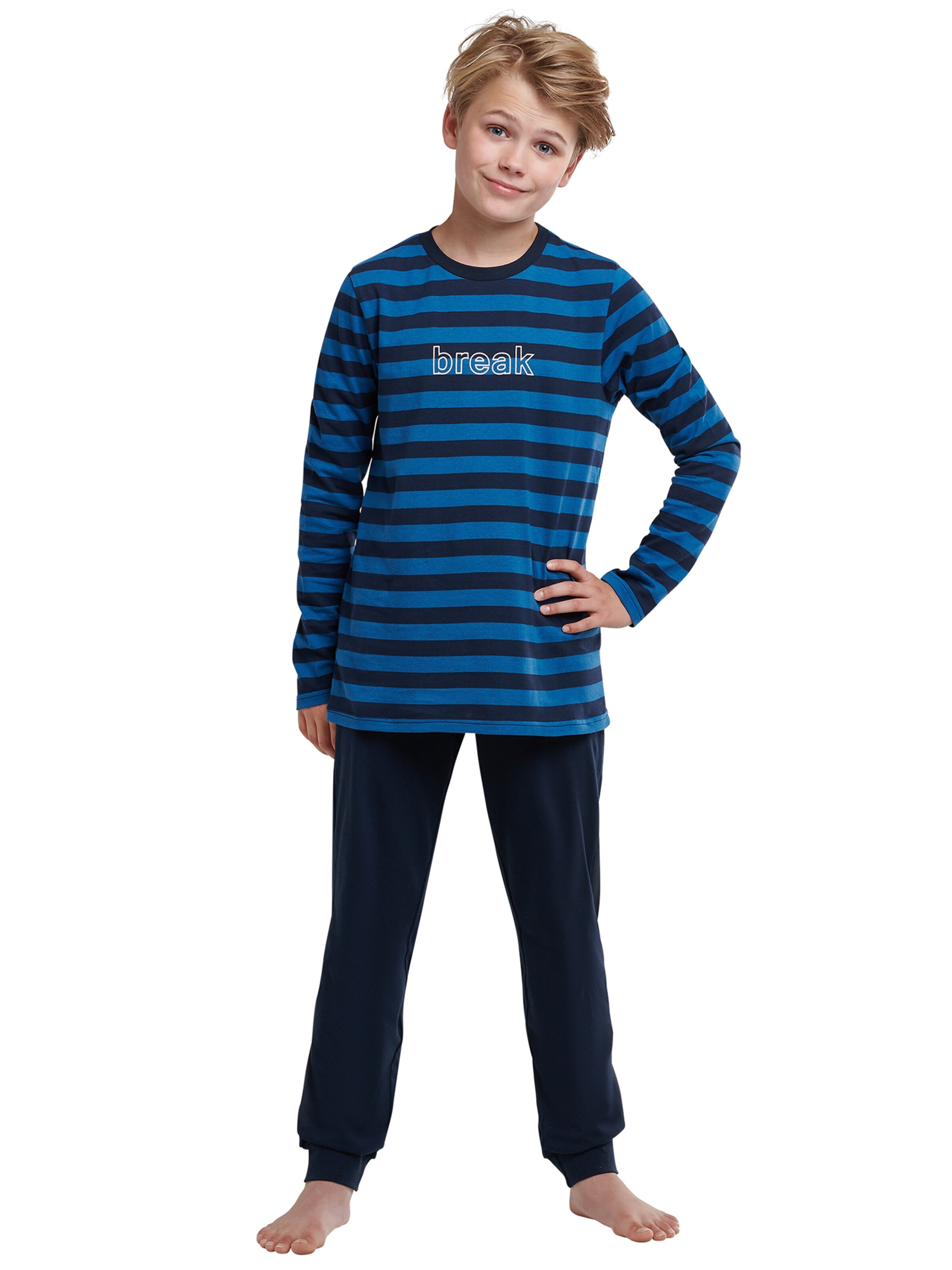 SCHIESSER Nachtkledij in Blauw: voorkant