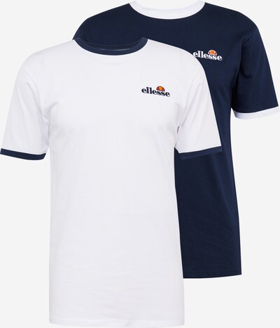 ELLESSE T-Shirt 'Meduno' en bleu foncé / orange / rouge / blanc, Vue avec produit